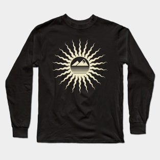 Vintage sun and mountains Long Sleeve T-Shirt